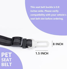 Ortarco Cinturón para perro en coche retráctil con giro de 360 grados