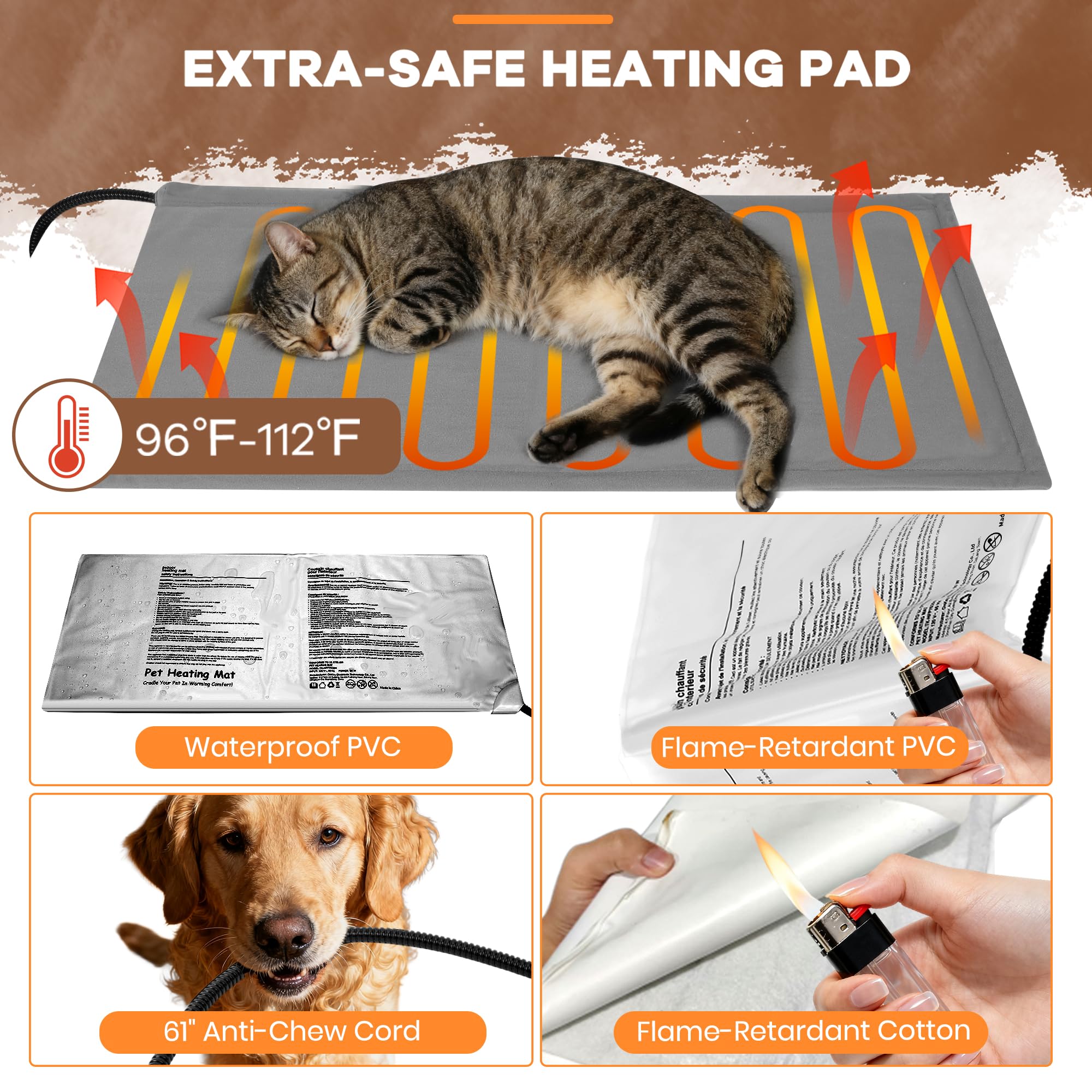 Ortri control de temperatura para ajustar la calidez de la casa-gato.