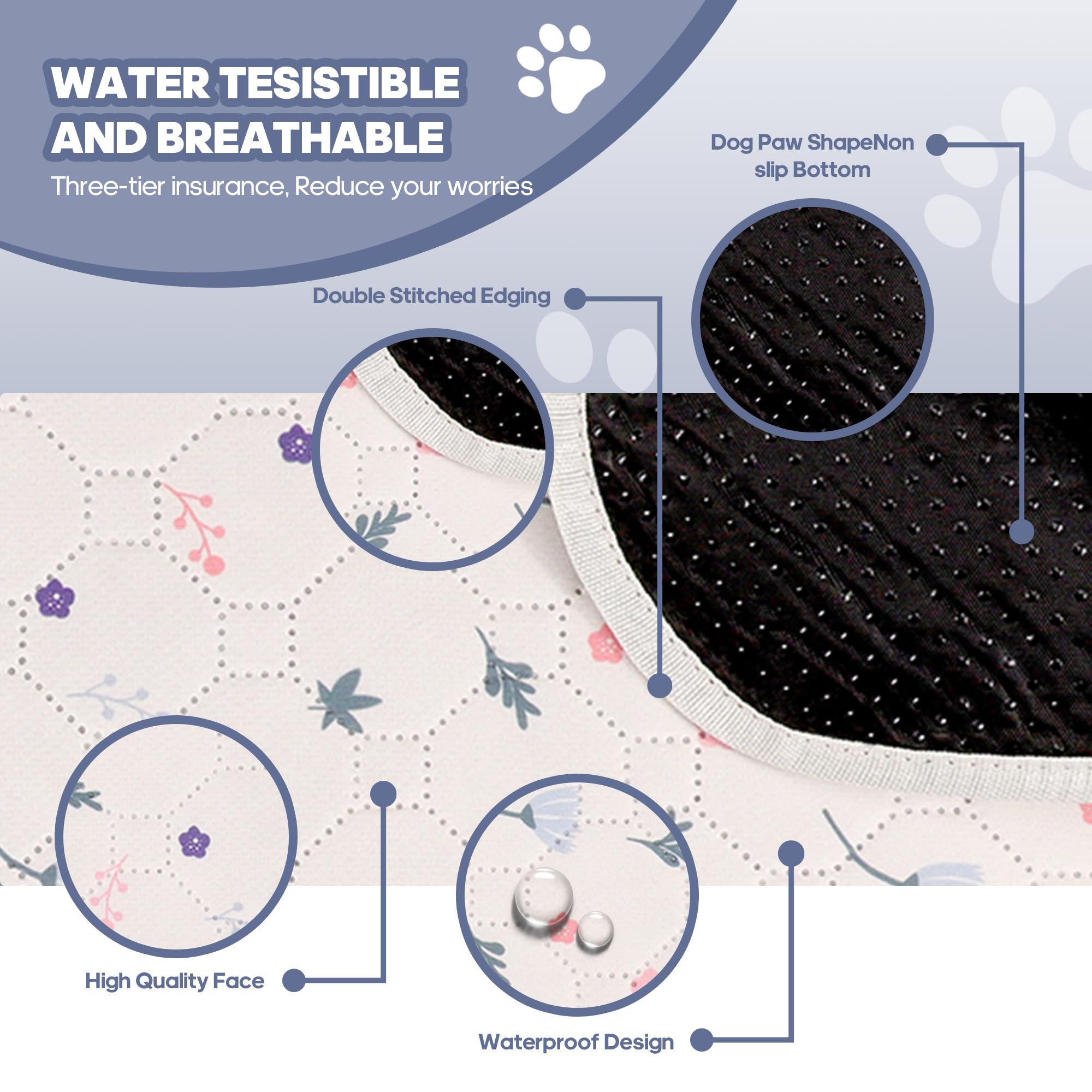 Oslianbok protector de jaula para perros, impermeable y fácil de limpiar.