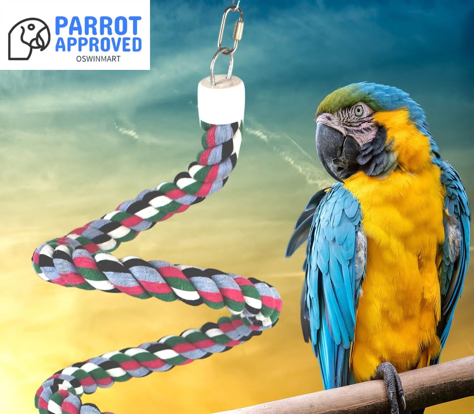 Uso en jaula o exterior con la percha OSWINMART para aves.