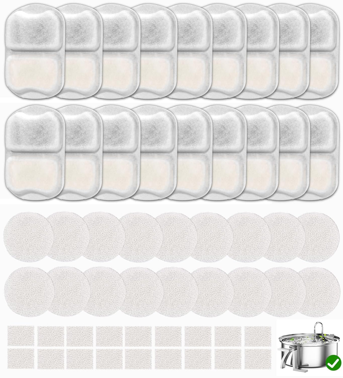 OUPUSES filtros prefiltración para fuente Oneisall 7L; agua más limpia para mascotas