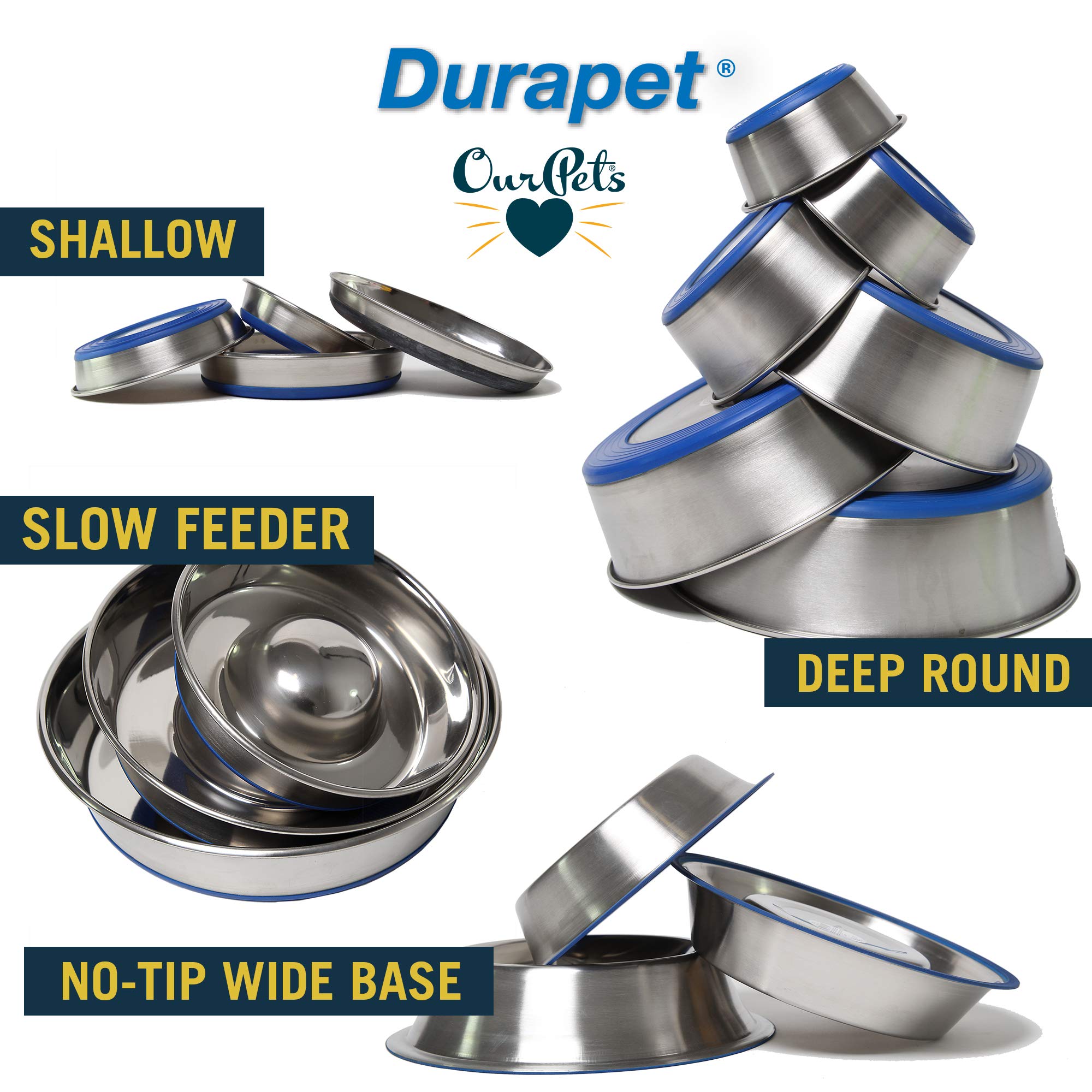 Our Pets DuraPet tazón de 11 tazas, opción extra grande para perros grandes