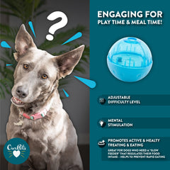 Our Pets IQ Treat Ball diseño desmontable para limpieza rápida.