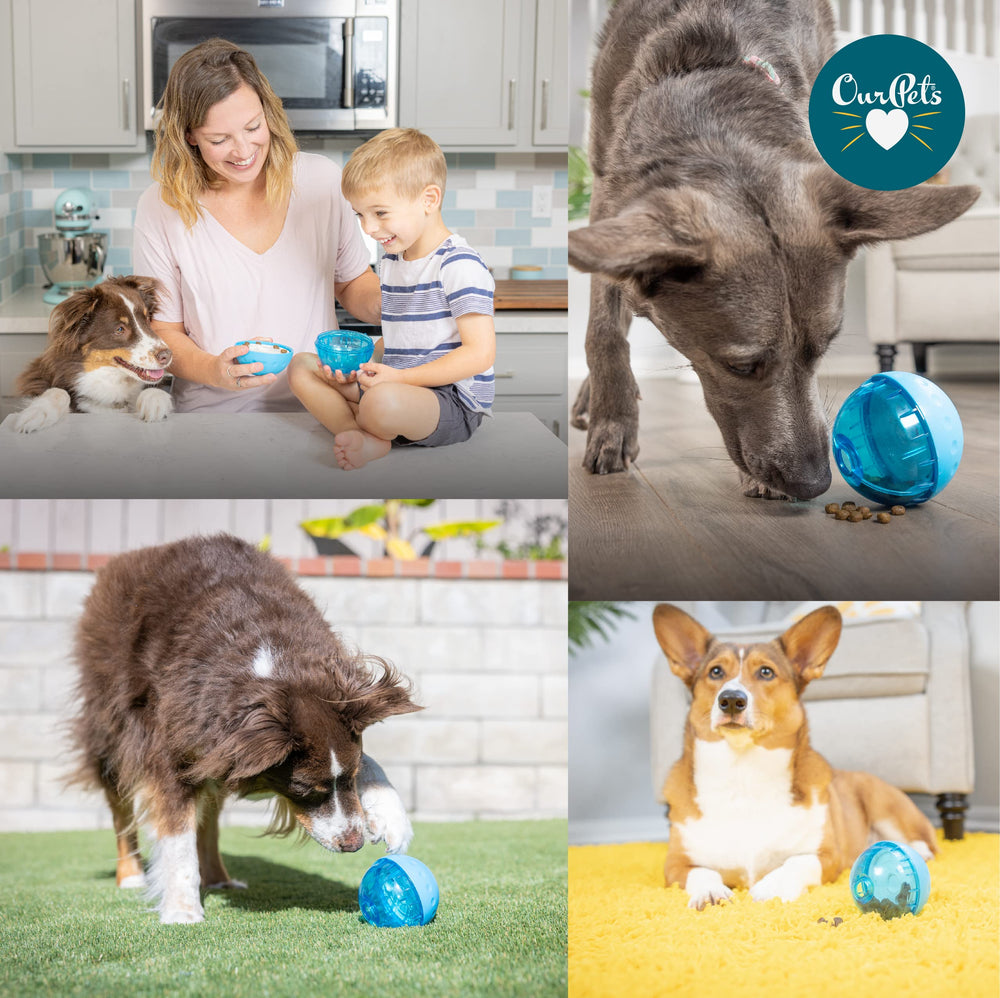 Our Pets IQ Treat Ball tamaño 4 pulgadas para perros grandes activos.