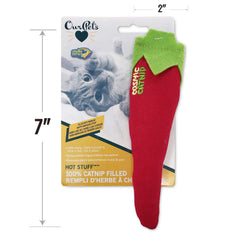 OurPets Cosmic Catnip Chili: detalle de costuras y relleno de catnip para mimos
