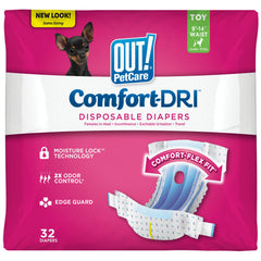 OUT! PetCare: pañales desechables femeninos, ajuste cómodo para movimiento diario.