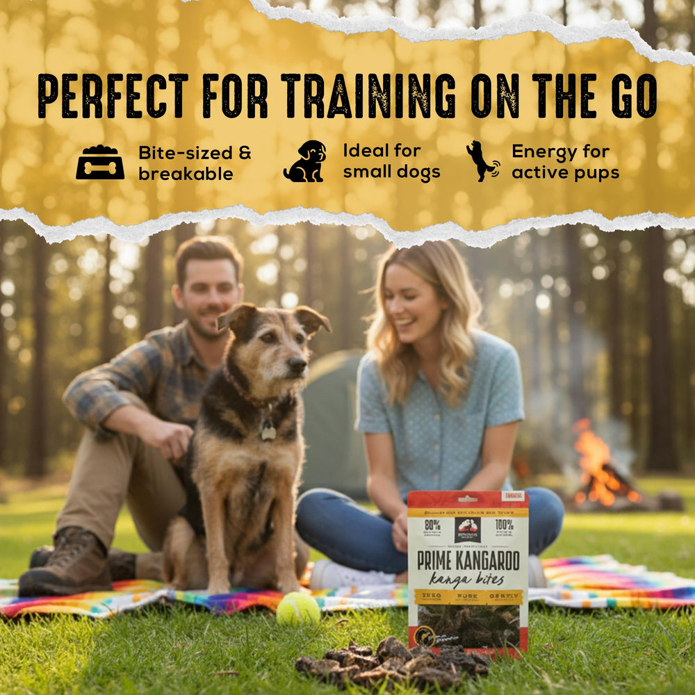 Outback Bones Kanga Bites, ingrediente único, apto para dietas con proteína simple.
