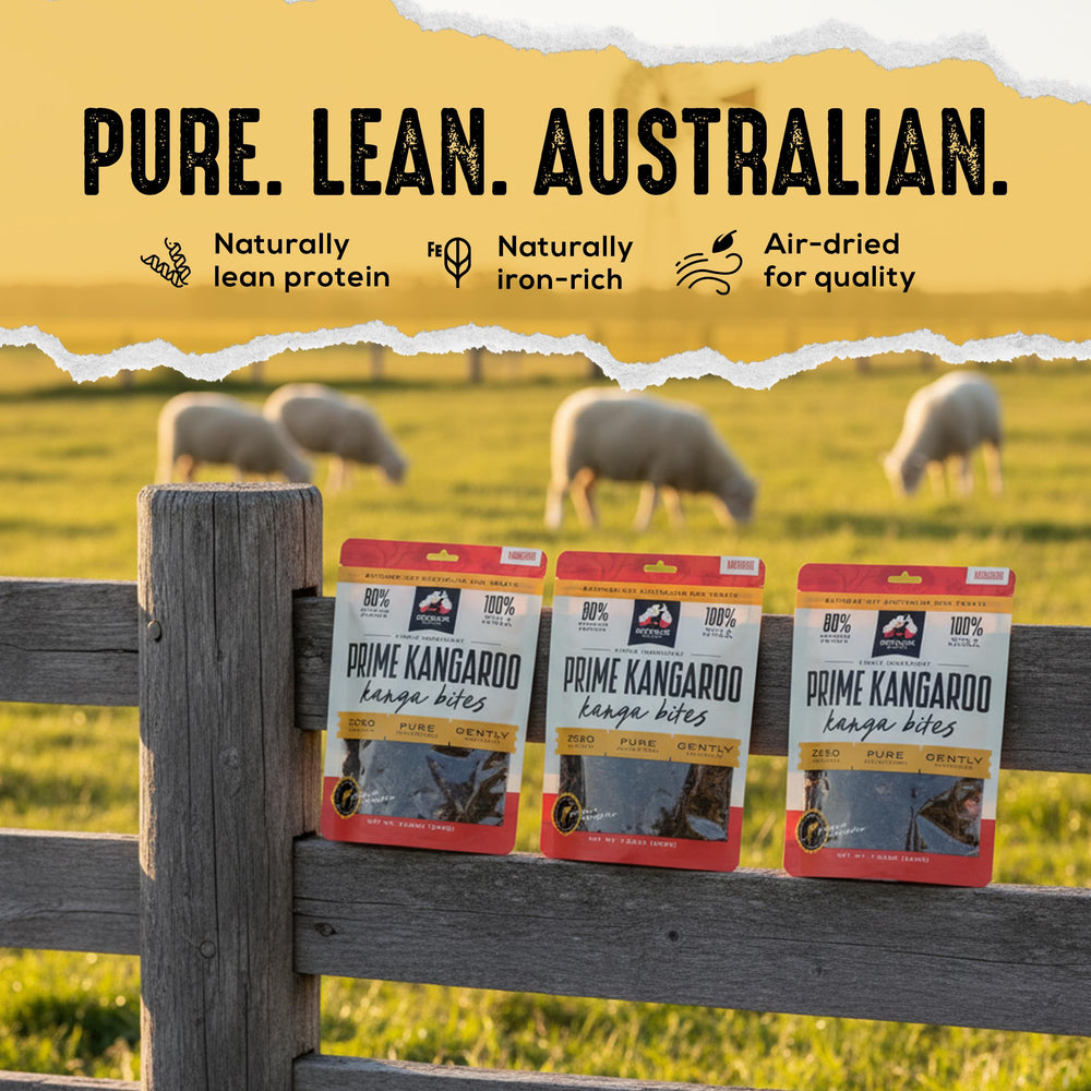 Outback Bones Kanga Bites, tamaño perfecto para entrenamiento y recompensas.