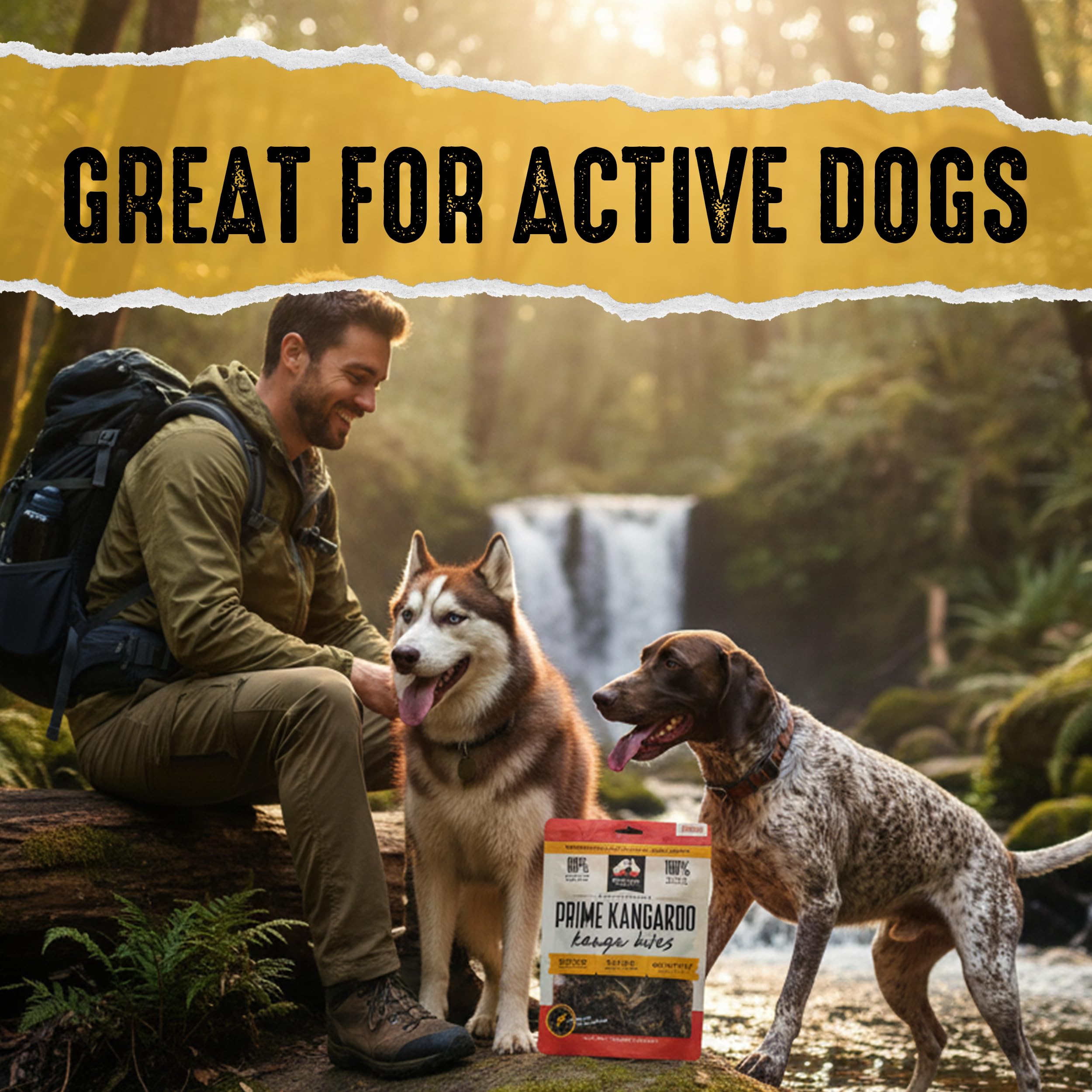 Outback Bones Kanga Bites, rico en hierro y omega-3, nutrientes para la vitalidad.