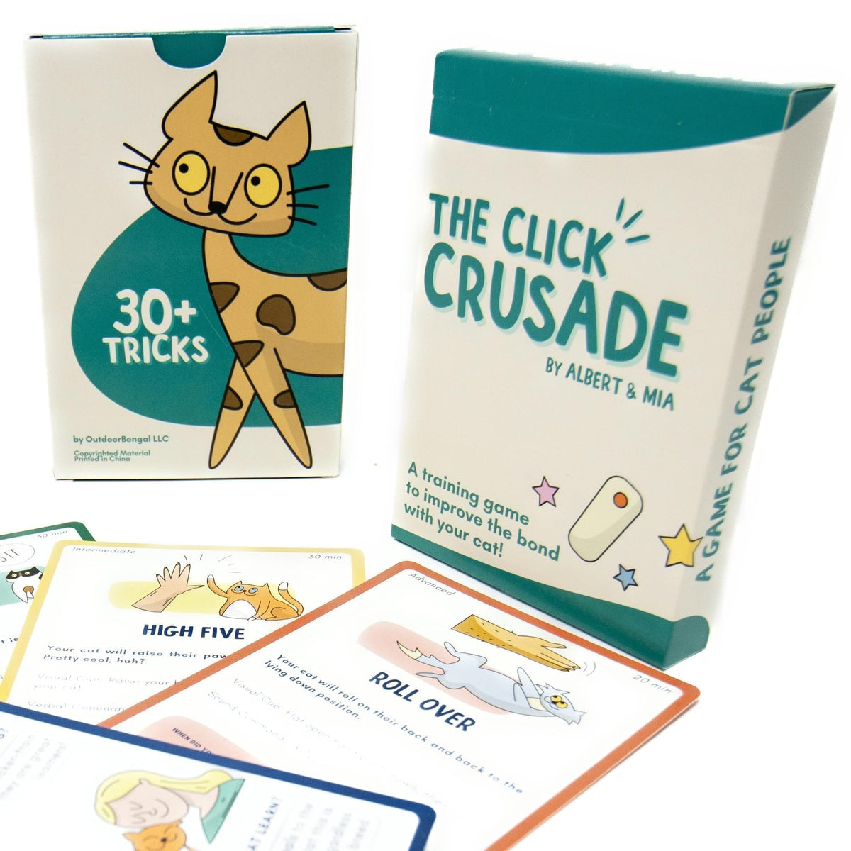OutdoorBengal Cruzada del Clic: cartas de entrenamiento para gatos que fortalecen obediencia y vínculo.