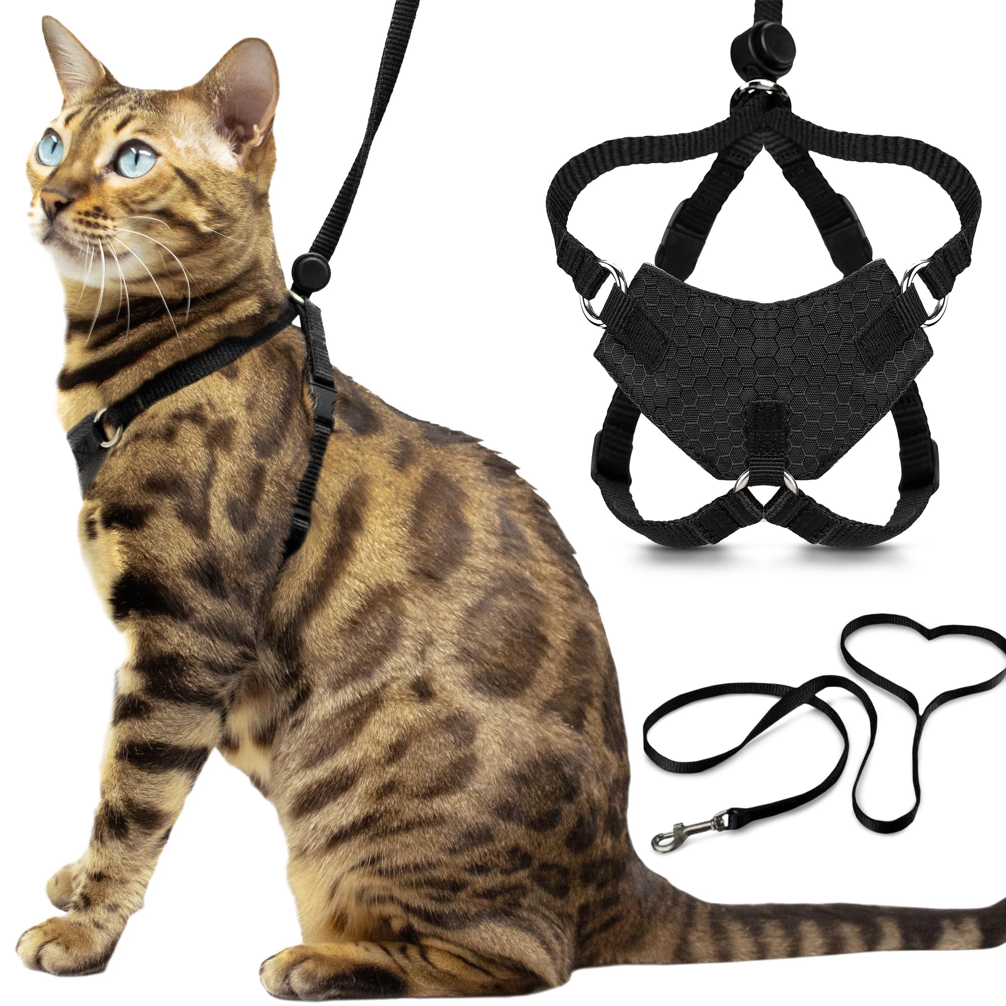 OutdoorBengal Houdini, arnés a prueba de escapadas para paseos seguros.