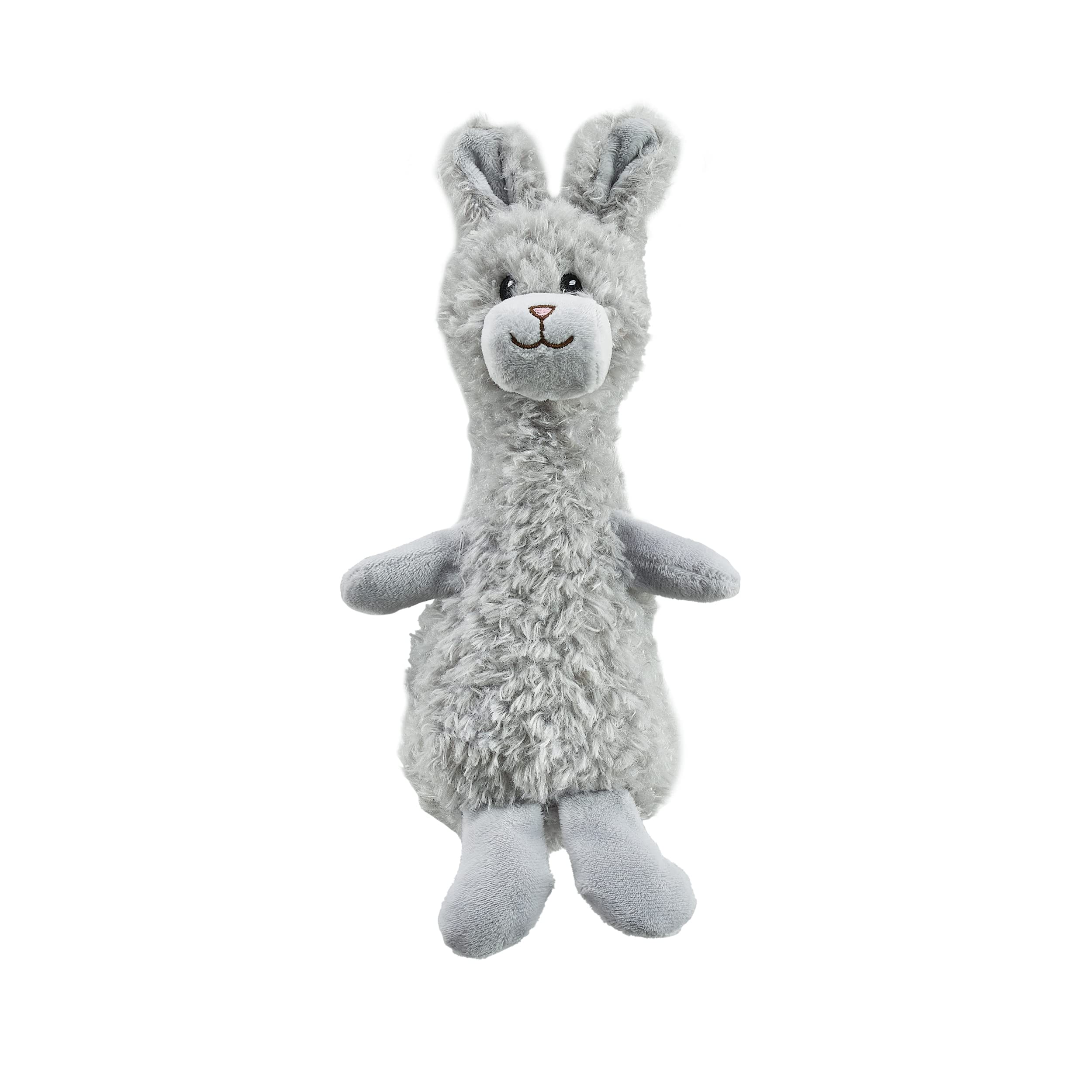 Outward Hound Scruffles conejo de peluche sonoro, ideal para juegos.