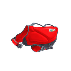 Outward Hound Dawson chaleco salvavidas para perro rojo, frontal, flotación estable para nadar con seguridad.
