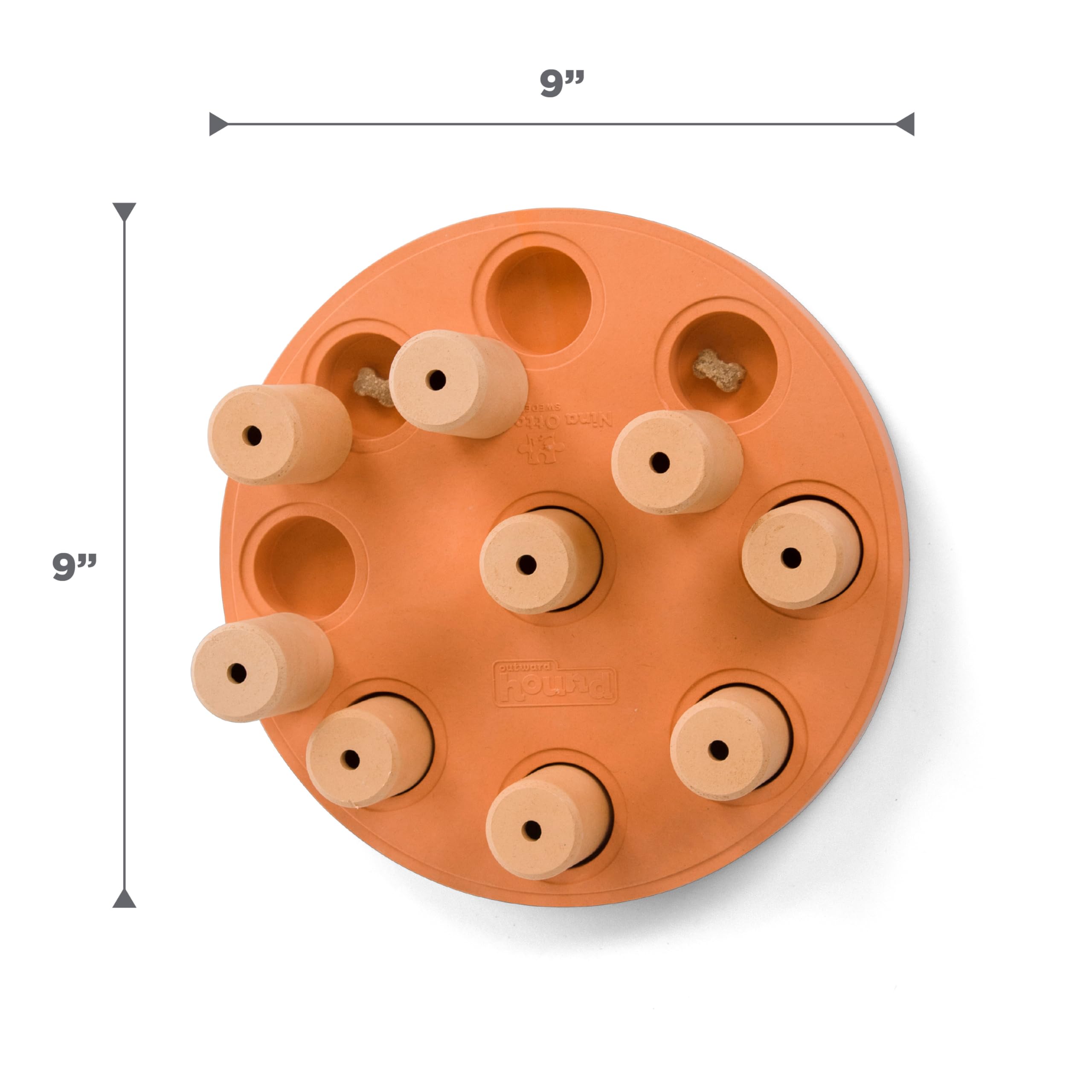 Outward Hound Dog Smart Puzzle: design orange attrayant, attire l'attention et stimule la curiosité