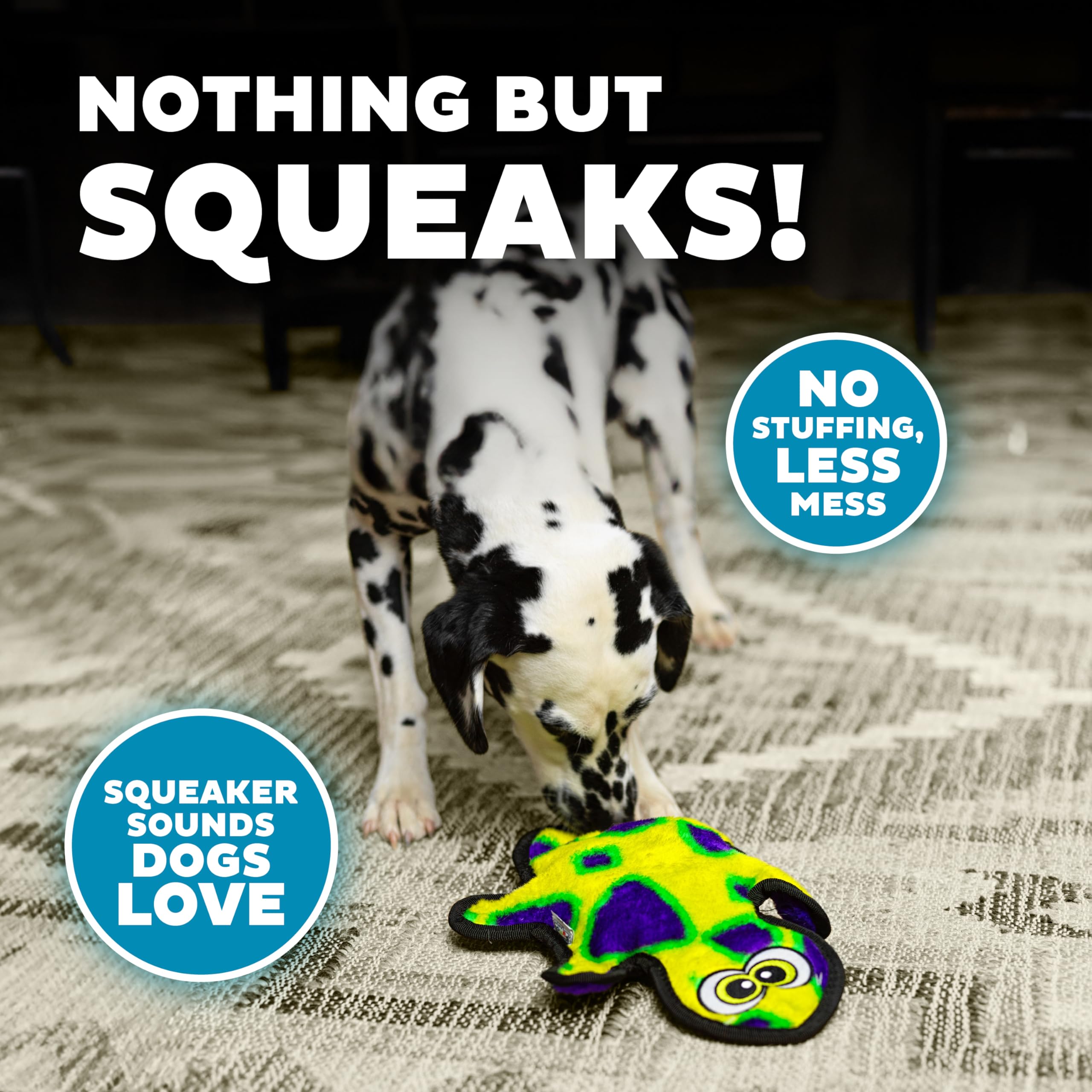 Outward Hound Durablez Gecko, chirridores grandes para mantener a tu perro activo.
