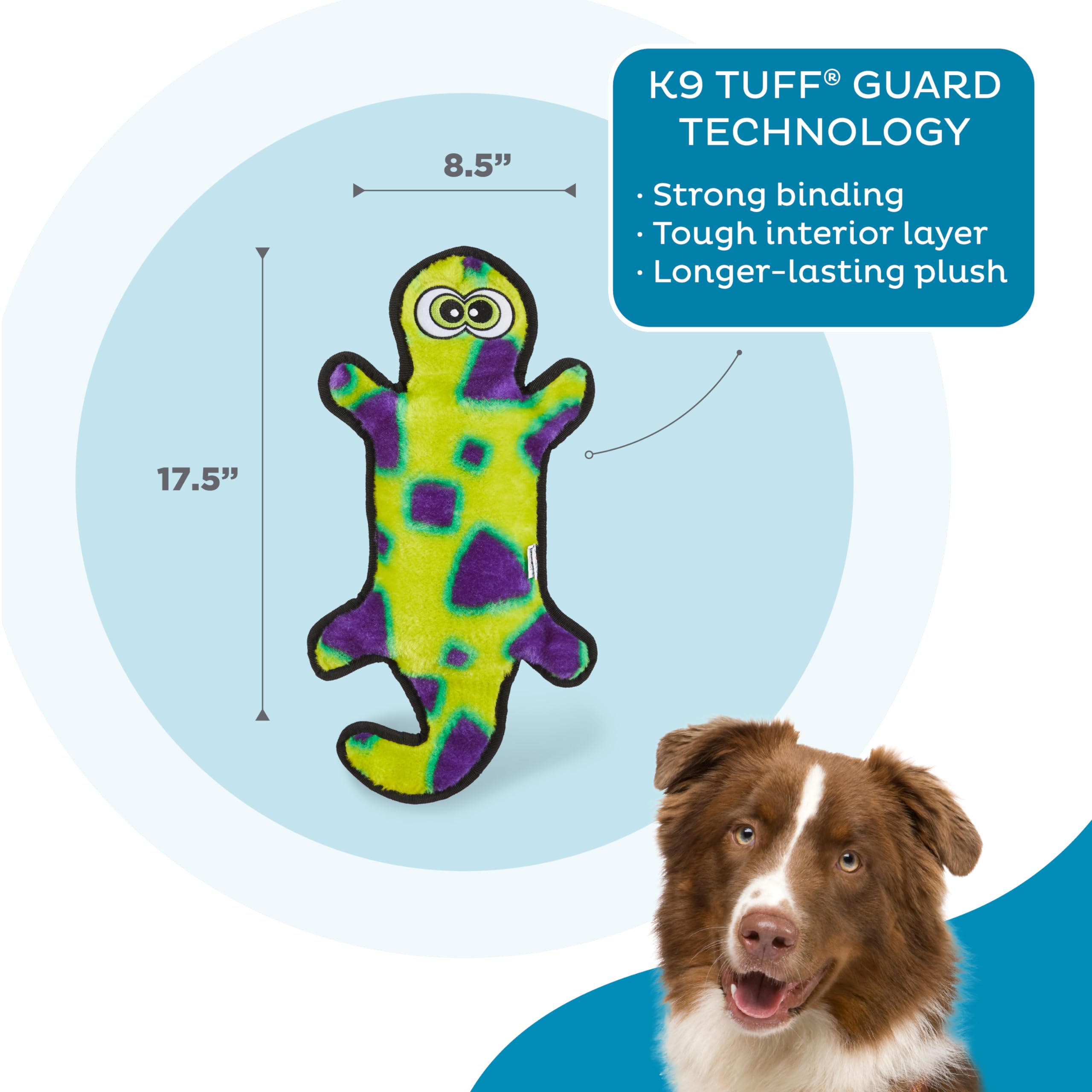 Outward Hound Durablez Gecko: sin relleno, limpieza más sencilla para dueños y perros.