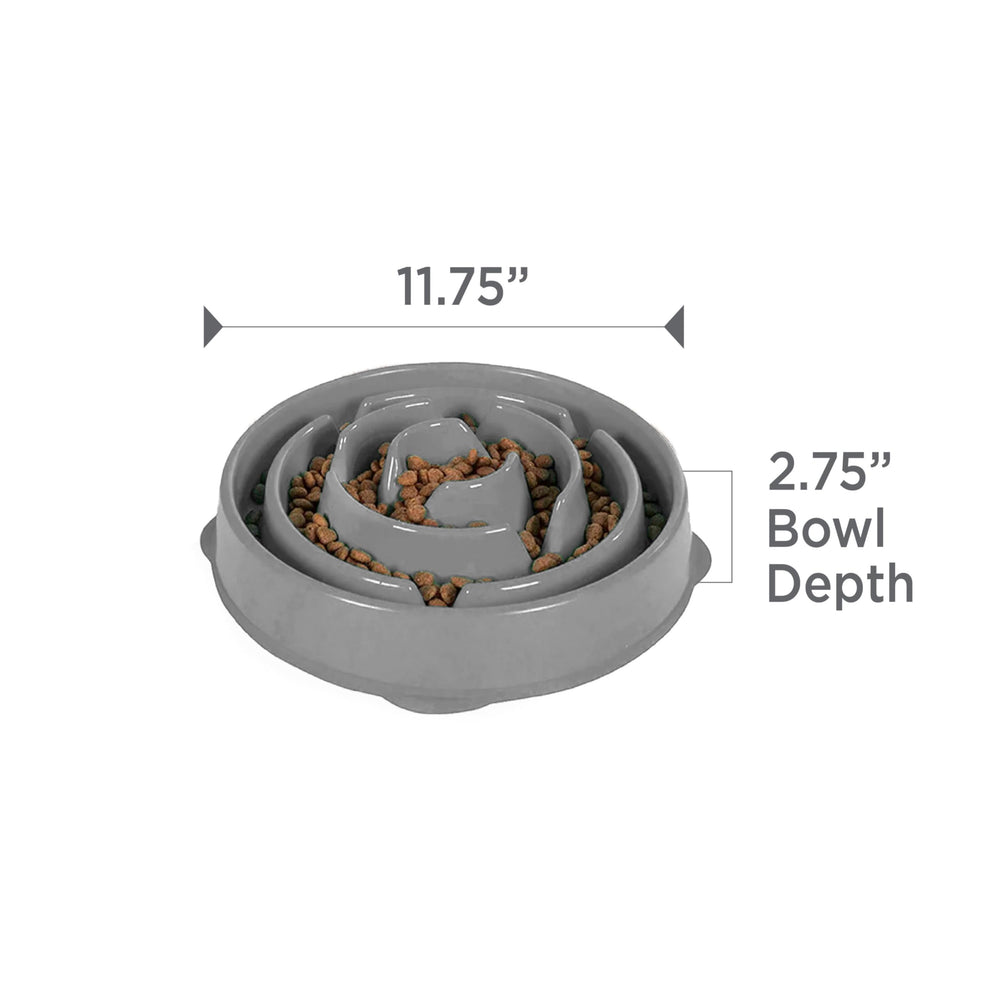 Outward Hound Fun Feeder Slo Bowl uso diario para fomentar hábitos pausados.