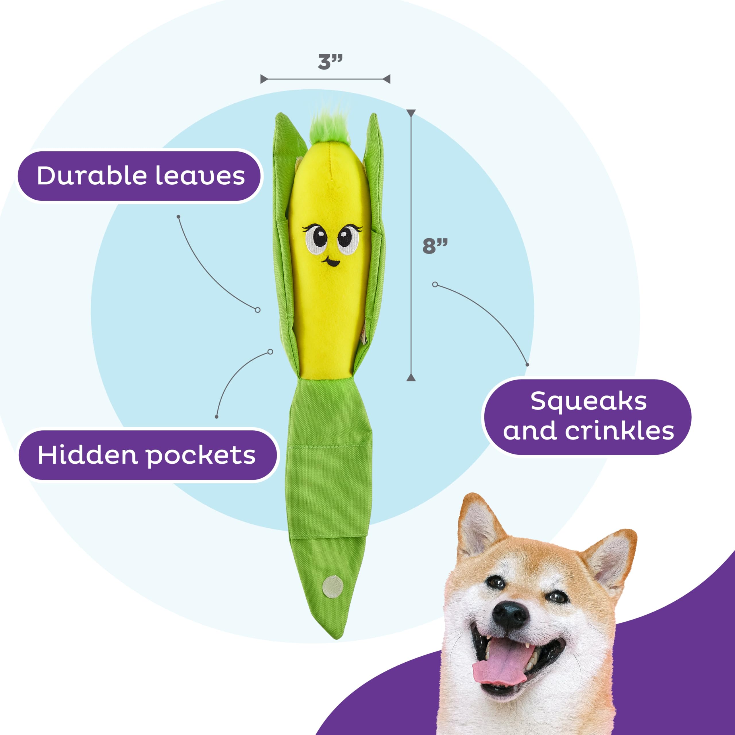Outward Hound Hide N' Find: juguete con crujido y sonidos para mantener interés
