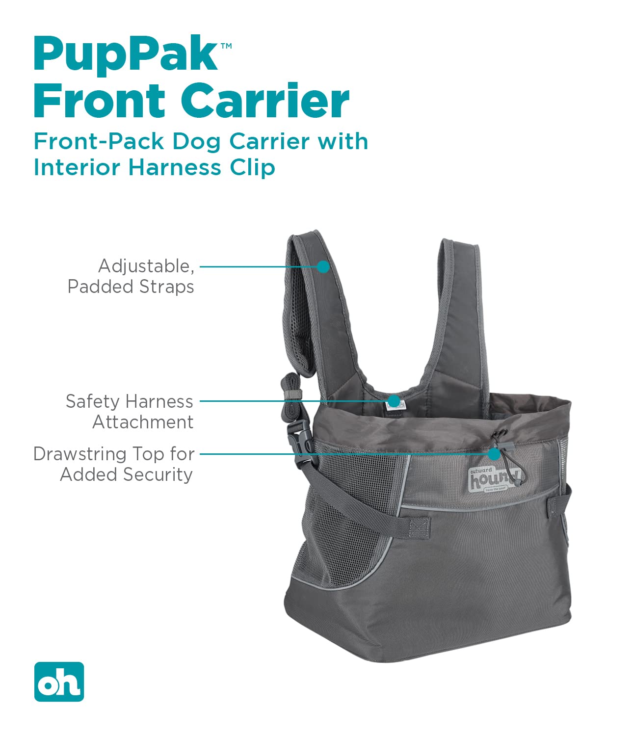 Outward Hound PupPak clip de seguridad interior mantiene al perro seguro en caminatas