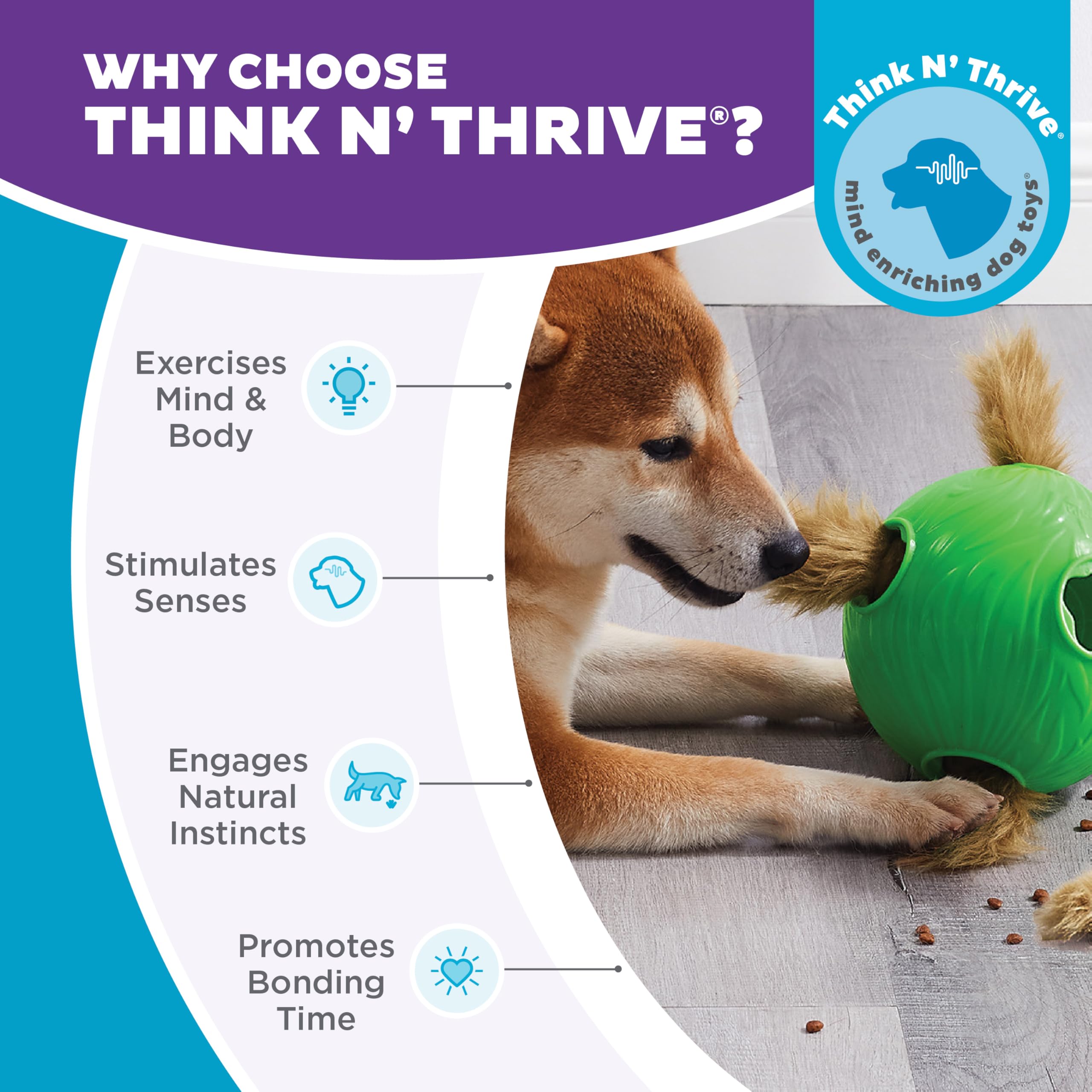 Outward Hound Snuffle N' Treat Ball uso en interior y exterior
