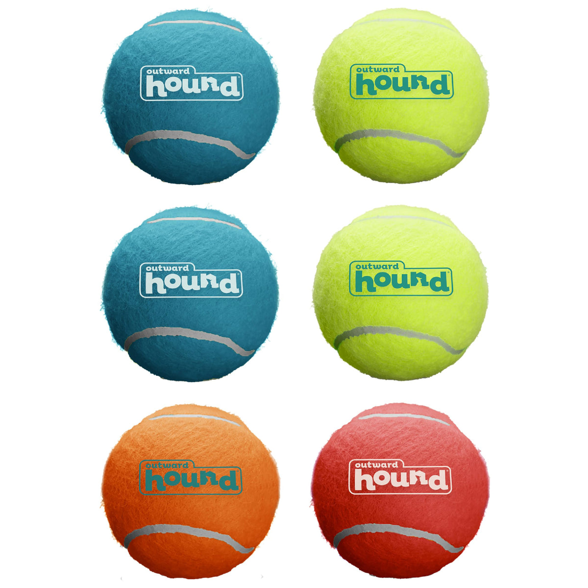 Outward Hound Squeaker Ballz: bola de tenis de 2,5 pulgadas para juegos activos y búsqueda