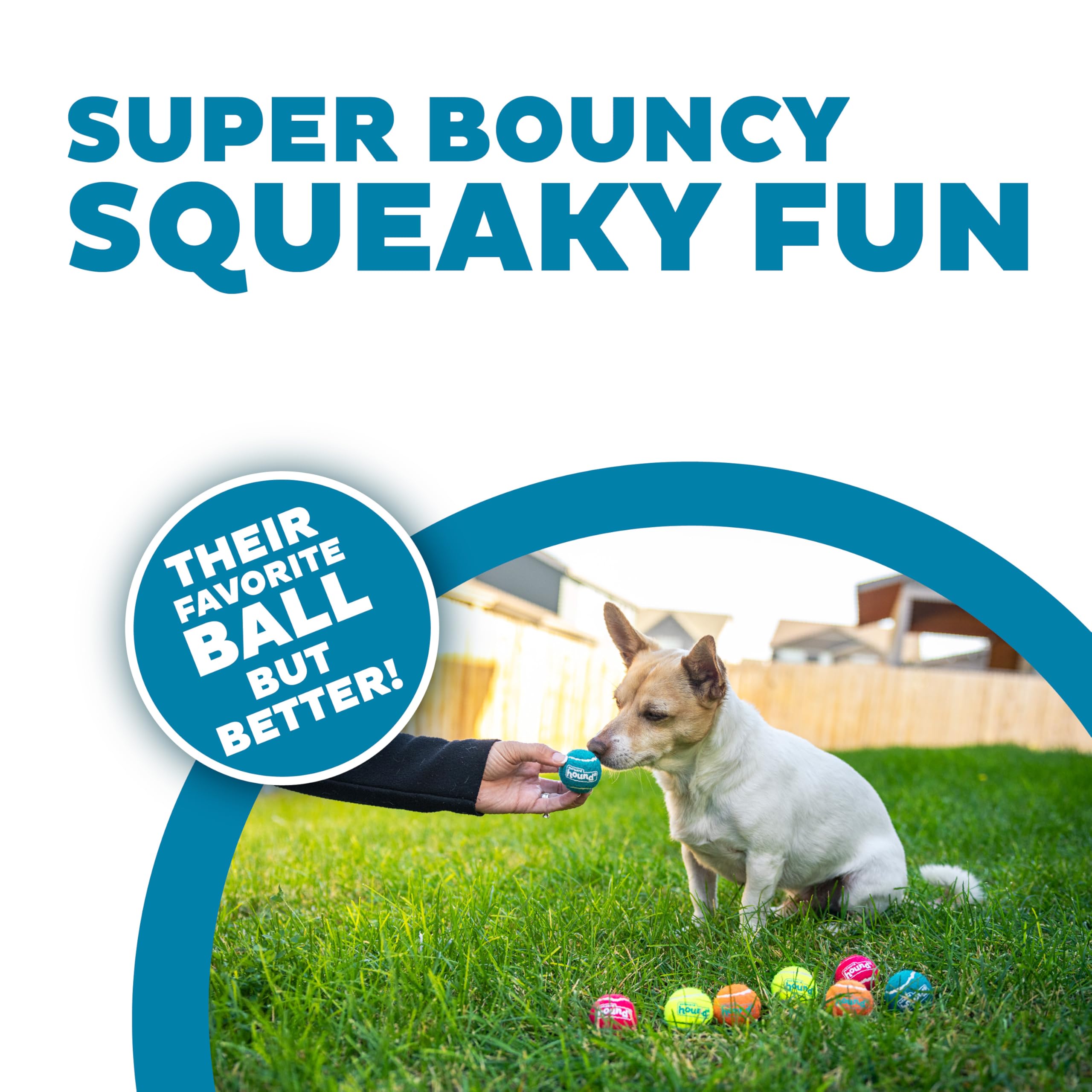Outward Hound Squeaker Ballz, pelotas brillantes para juego interactivo en interiores.