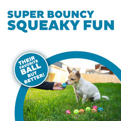 Outward Hound Squeaker Ballz: resistencia de caucho y fieltro para uso duradero.