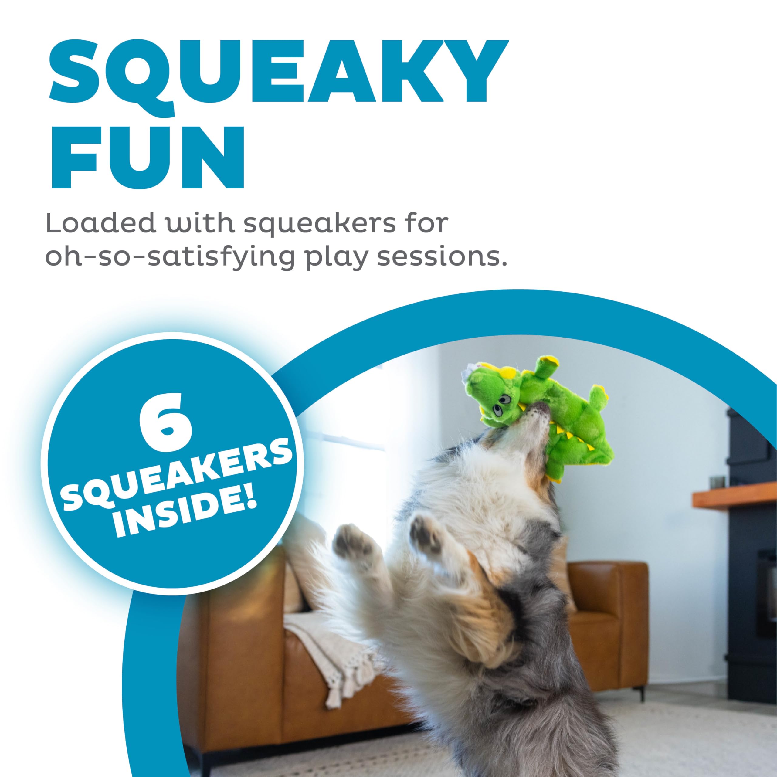 Outward Hound Squeaker Matz caimán juguete interactivo para tirar y perseguir