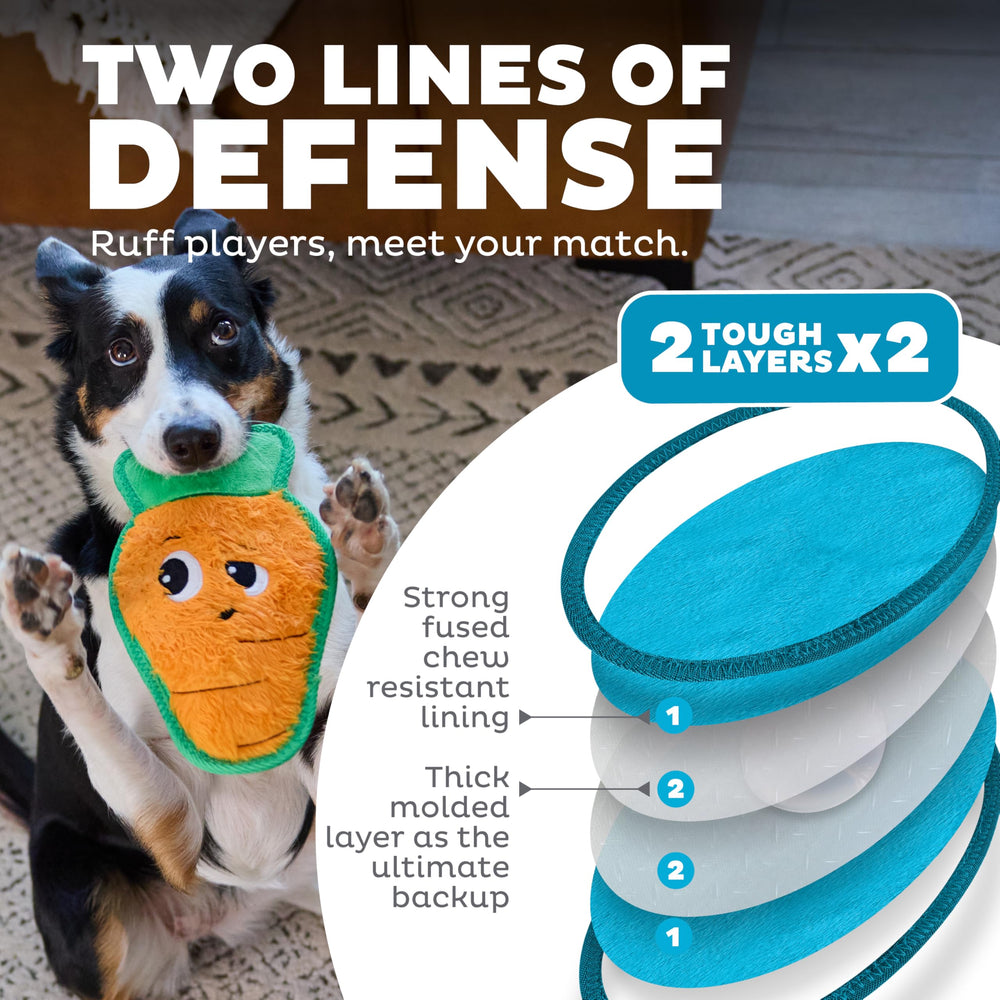 Outward Hound Tough Skinz con capas duras y diseño robusto para mordidas intensas