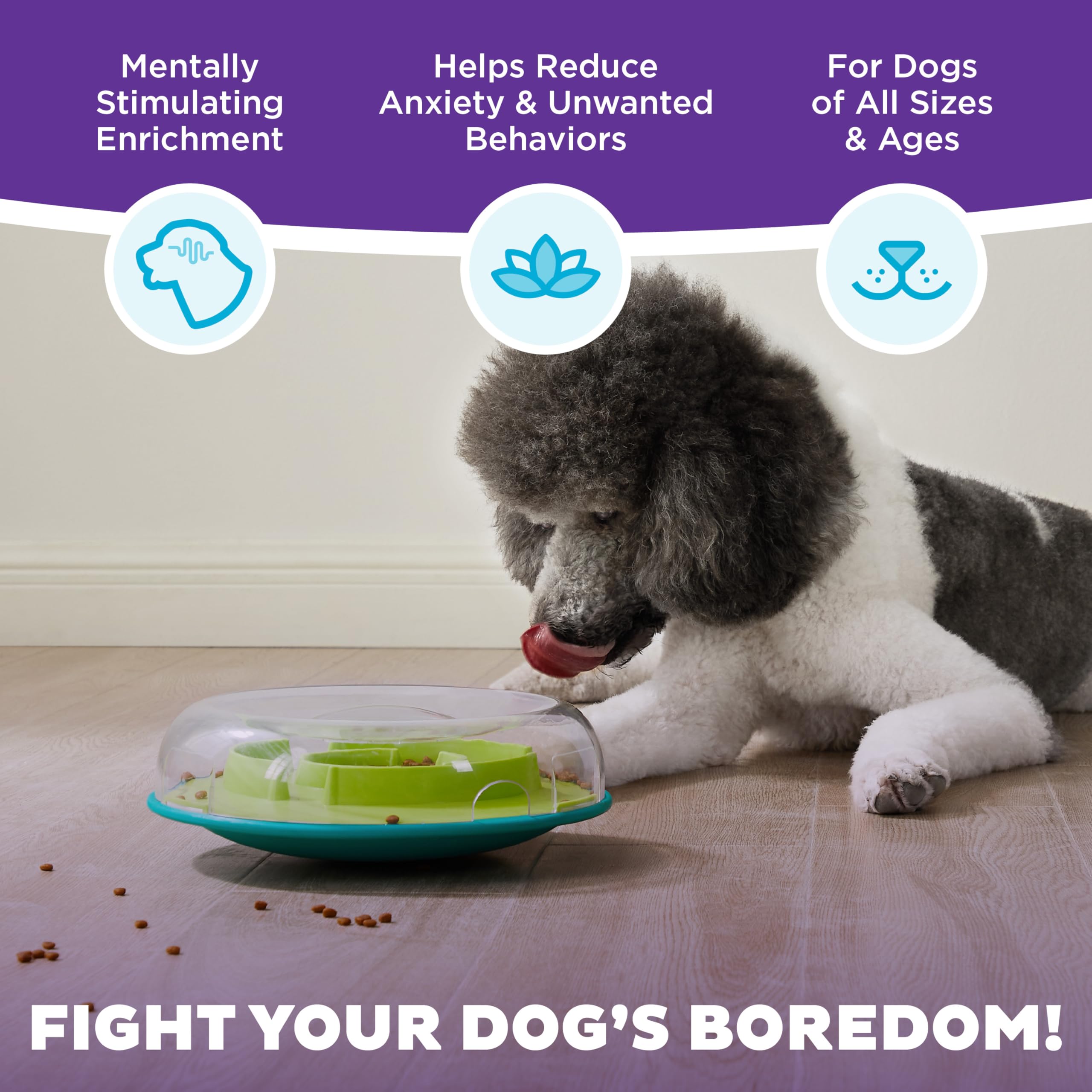 Outward Hound Wobble Bowl: movimiento inestable para mantener al perro activo.