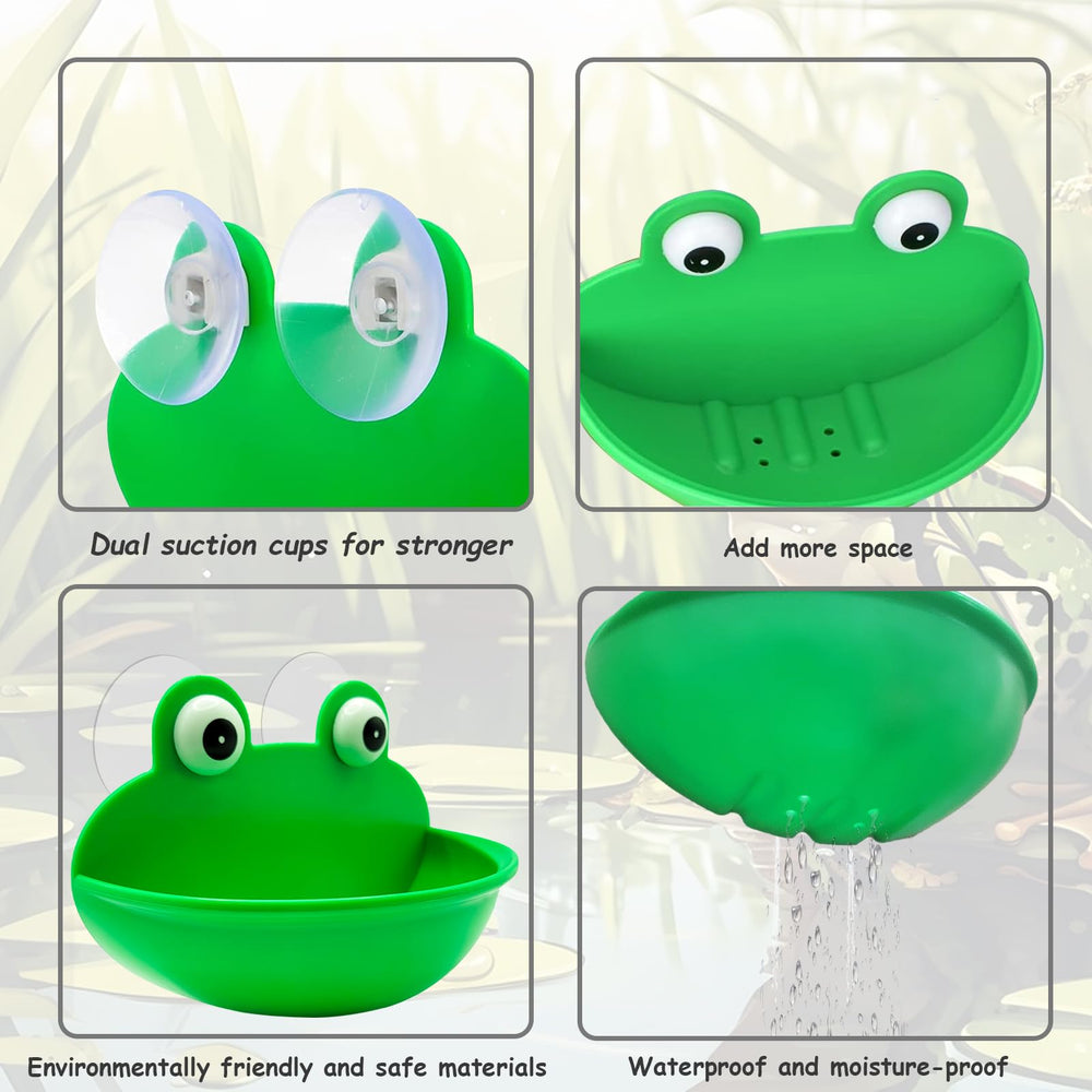 OWMOSYX diseño lindo, sapo verde que embellece el terrario.