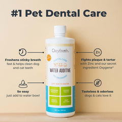 Oxyfresh aliento de mascotas: solución incolora para aliento más fresco.
