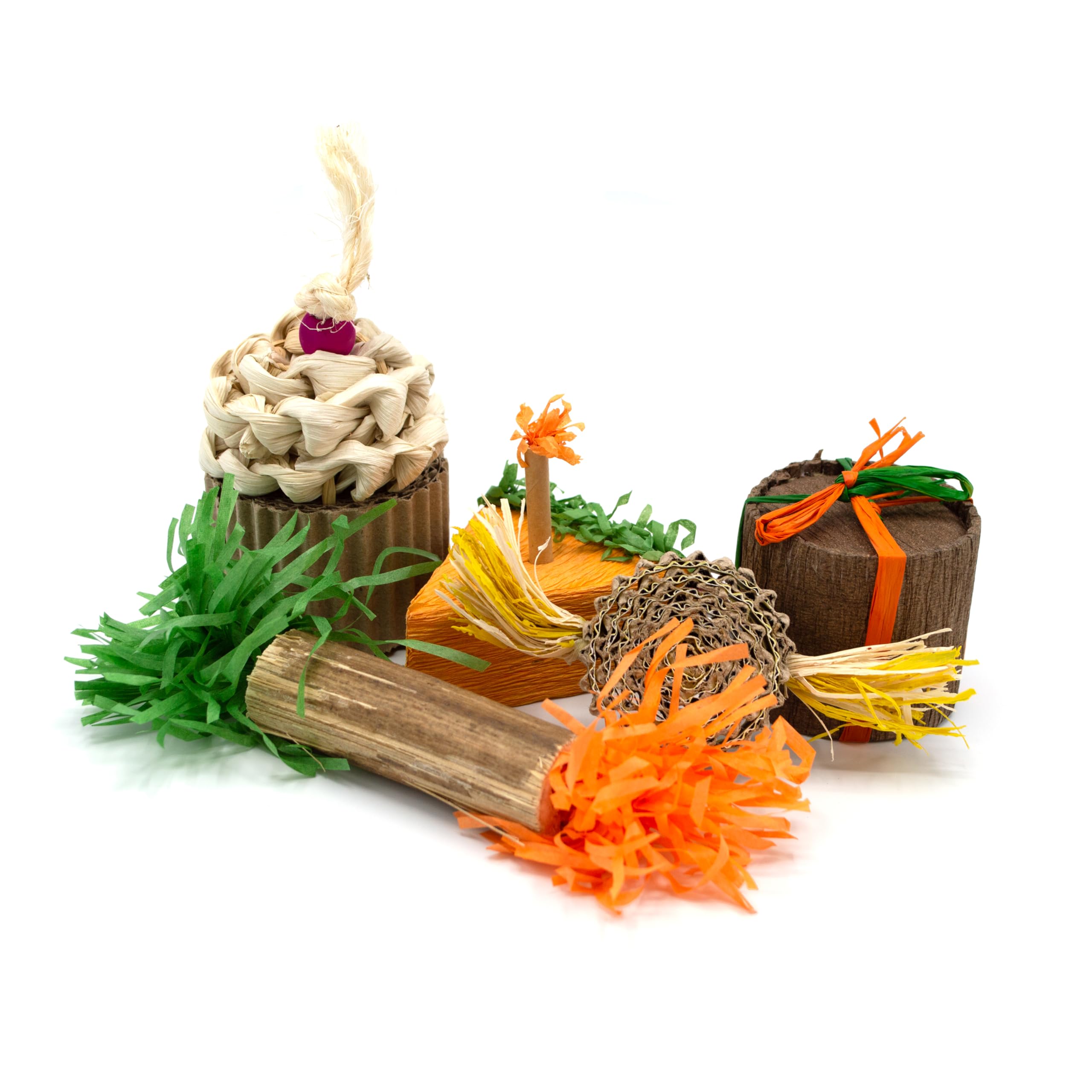 Oxbow Enriched Life Birthday Pack: juguetes para chinchillas que invitan a masticar y explorar.