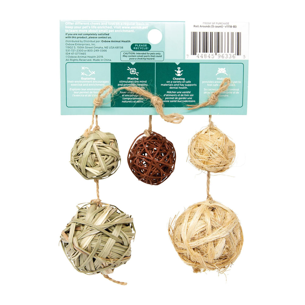Oxbow Enriched Life Roll Arounds: conejillo de indias explorando, estimula la curiosidad