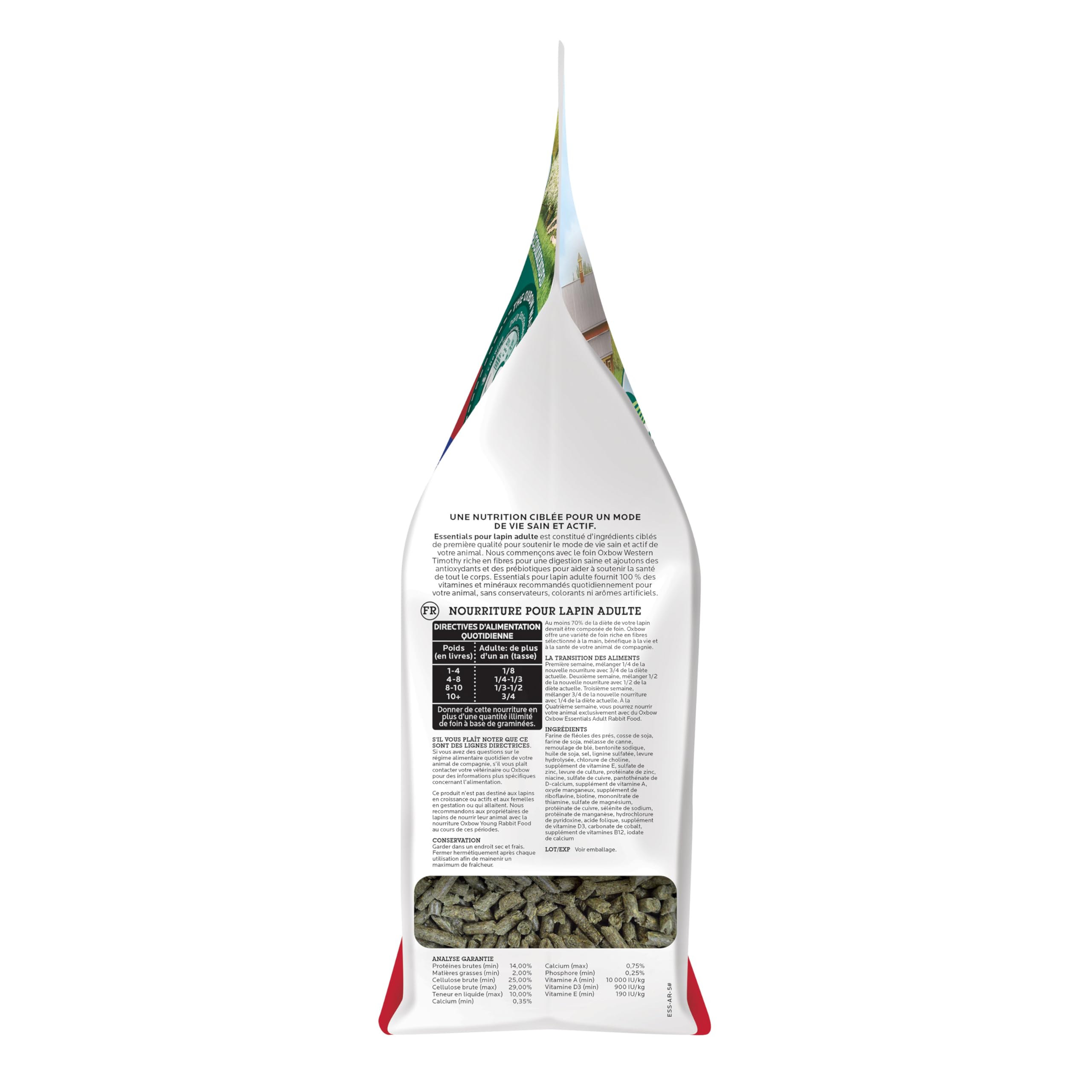 Oxbow Essentials Conejo Crecimiento Saludable: nutrición adecuada para adultos activos.