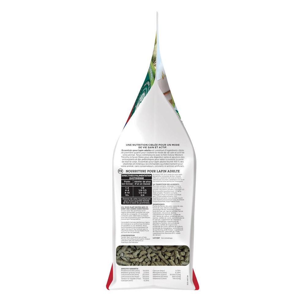Oxbow Essentials Conejo Crecimiento Saludable: nutrición adecuada para adultos activos.