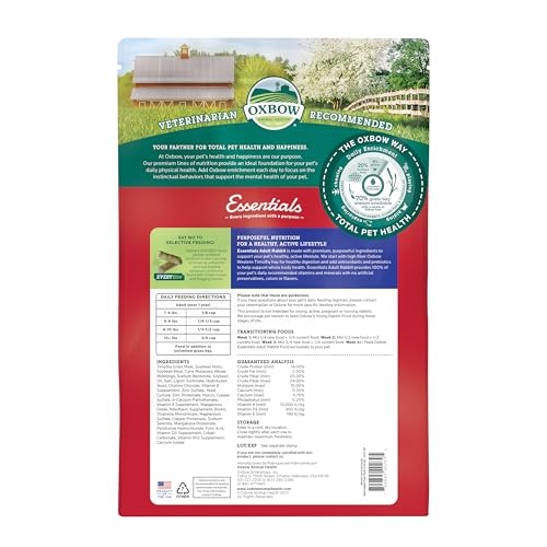 Oxbow Essentials pellets equilibrados, nutrición diaria y apoyo dental.