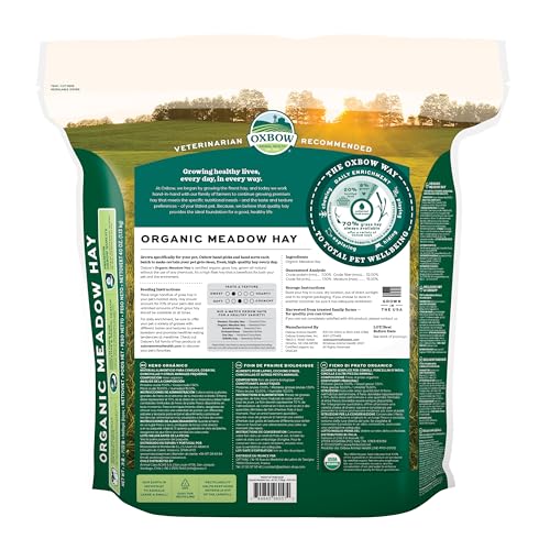Oxbow Heno Meadow Orgánico con aroma a hierba fresca que invita a comer.