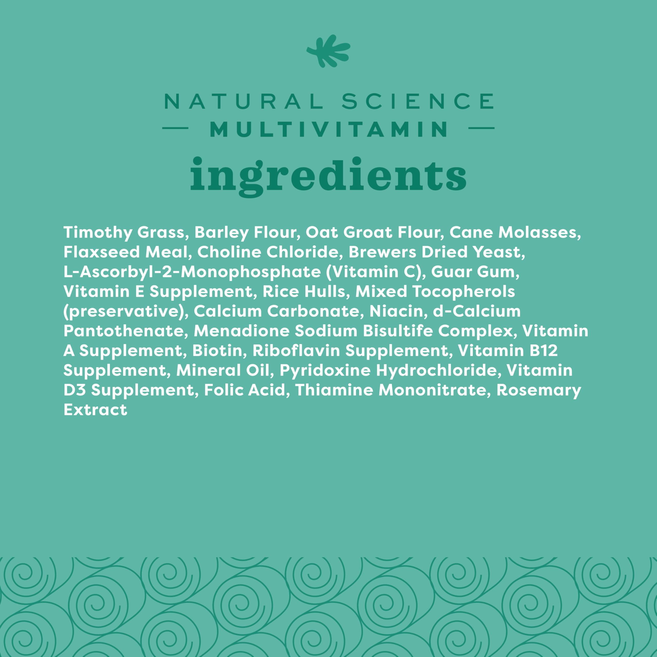 Oxbow Natural Science multivitaminico envase 4-2 oz para uso diario.