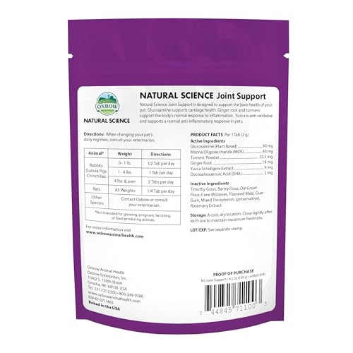 Oxbow Natural Science Joint Support: base de heno timothy para movilidad y digestión