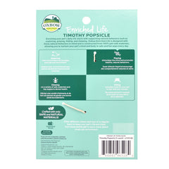 Oxbow Timothy Popsicle para cobayas, fomenta juego y exploración seguros.