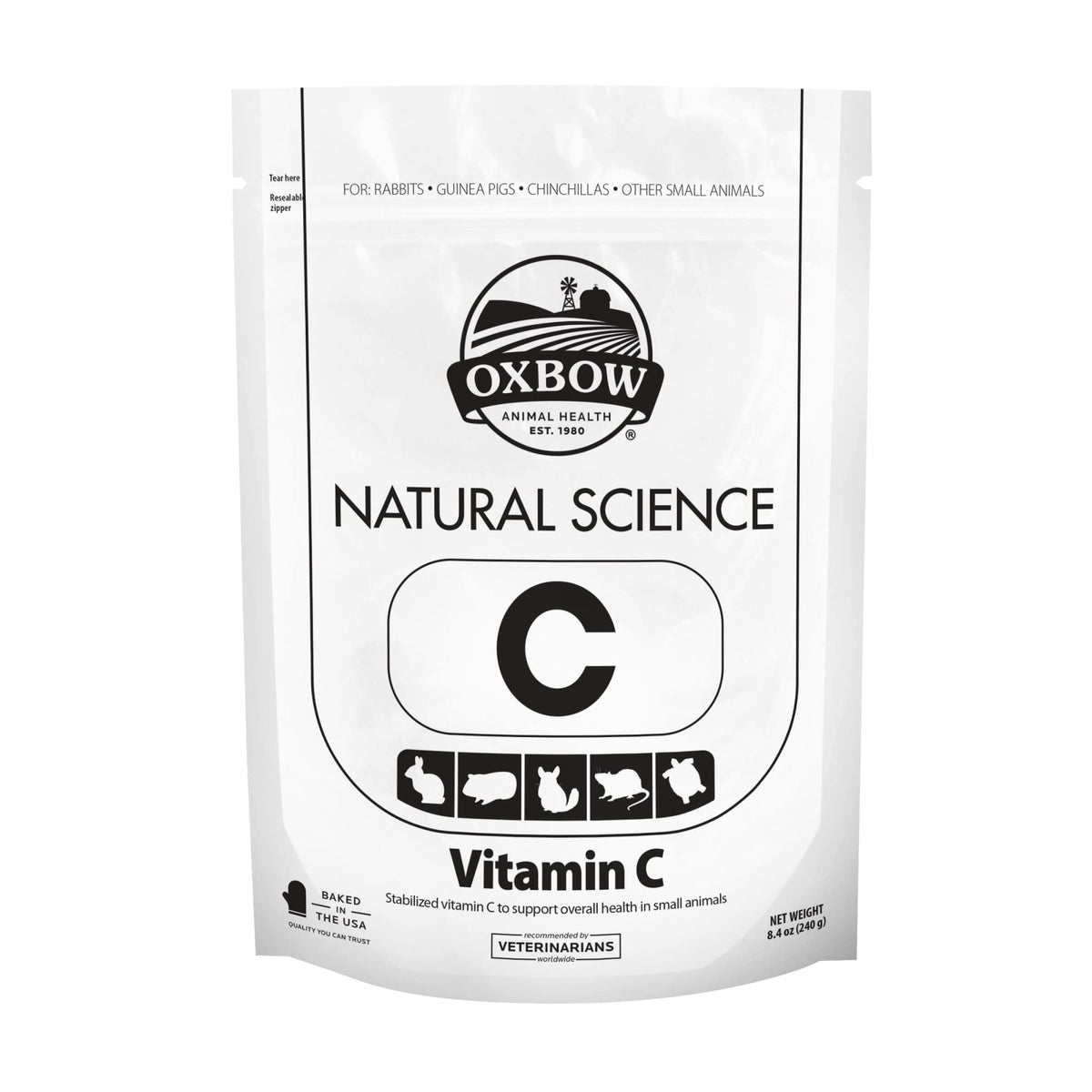Oxbow Vitamina C para cobayas en tabletas para uso diario.