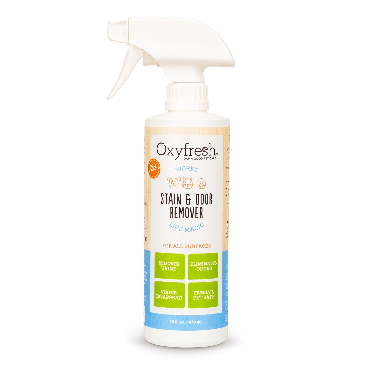Oxyfresh limpiador de manchas en alfombras, frasco, acción rápida para manchas difíciles.