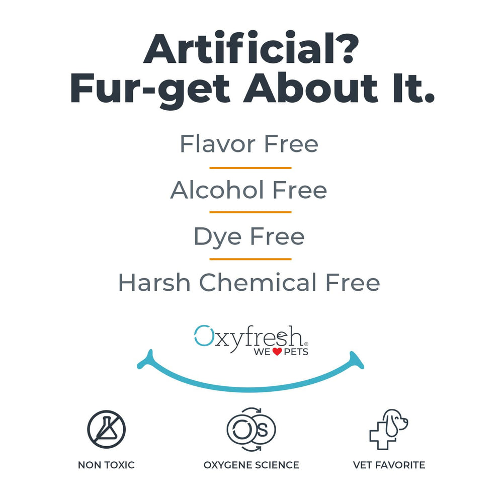 Sistema de cuidado dental de Oxyfresh para mascotas.