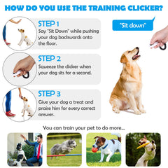 Clicker para perro con pulsera de OYEFLY, refuerzo inmediato.