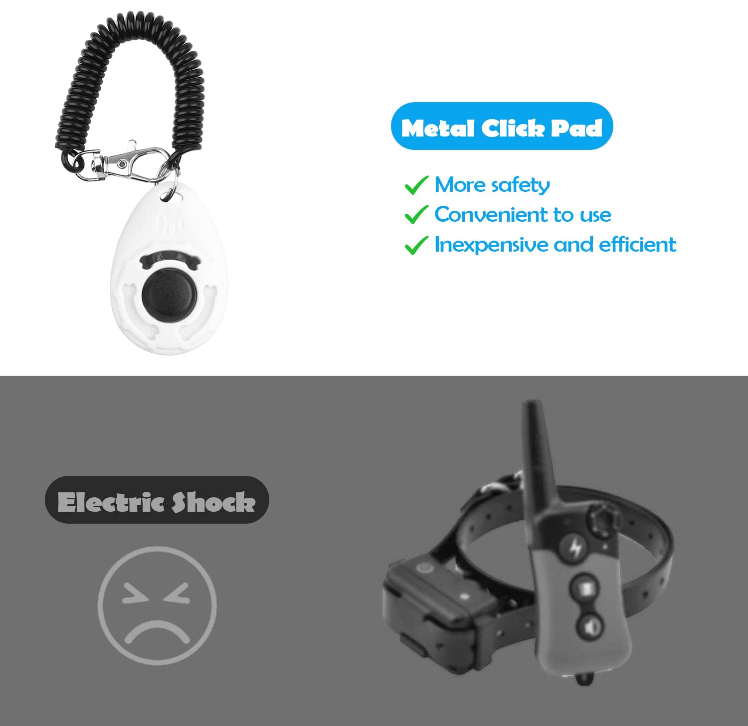 OYEFLY Clicker con sonido claro y preciso, marca el momento de refuerzo