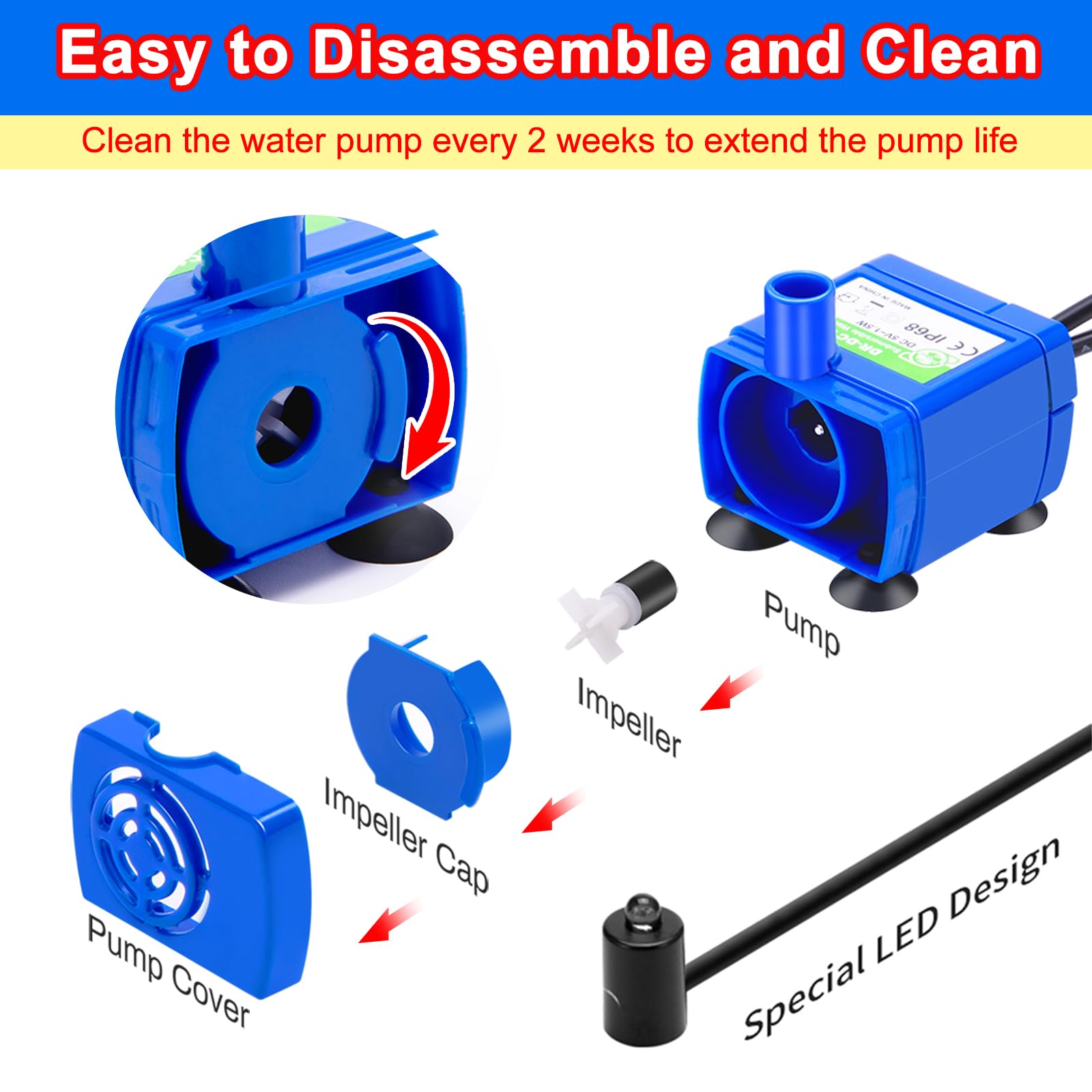 OYES DR-DC160 pump with strong suction cups for stable placement