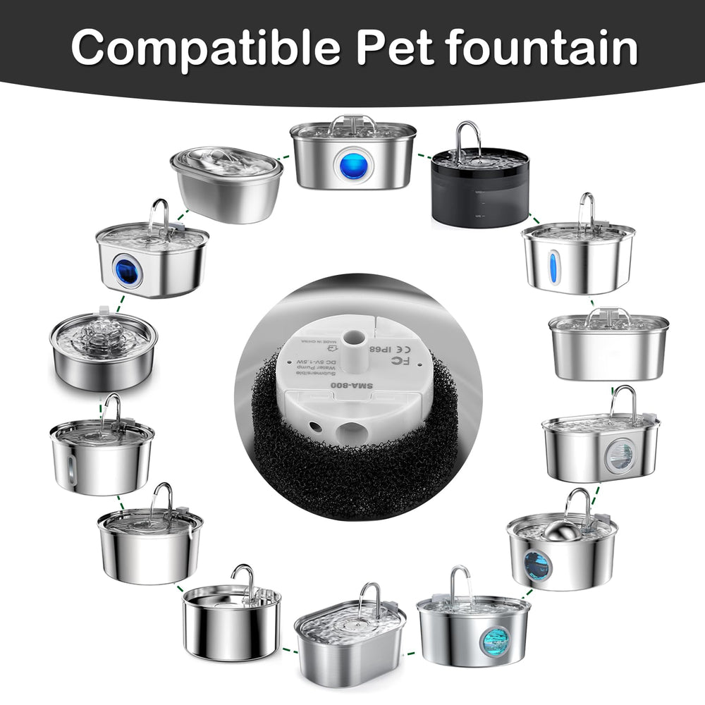 Pompe silencieuse OYES SMA-800 pour fontaine de chat discrète.