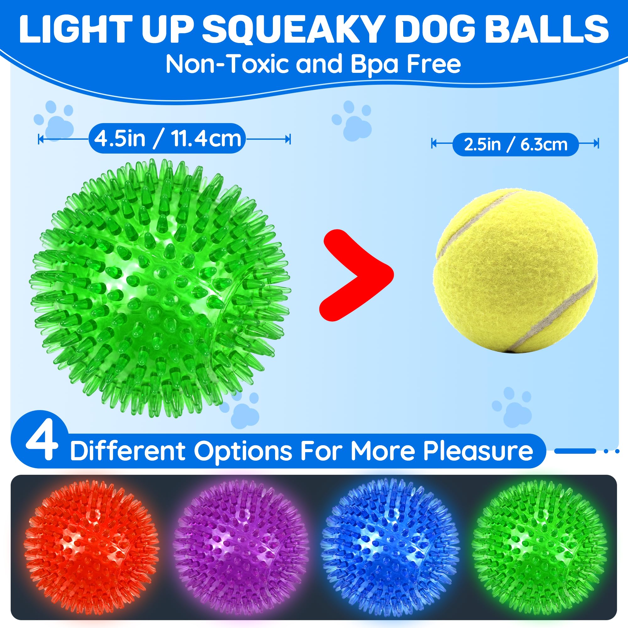 Bola espiga Ousiya con luz y sonido para atraer al perro.