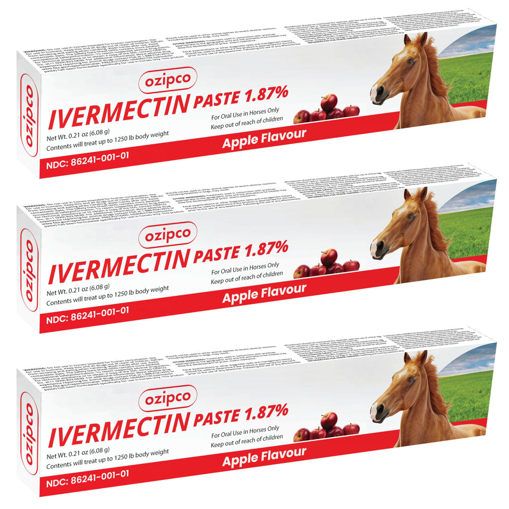 OZIPCO ivermectina pasta para caballos, jeringa de dosificación fácil.